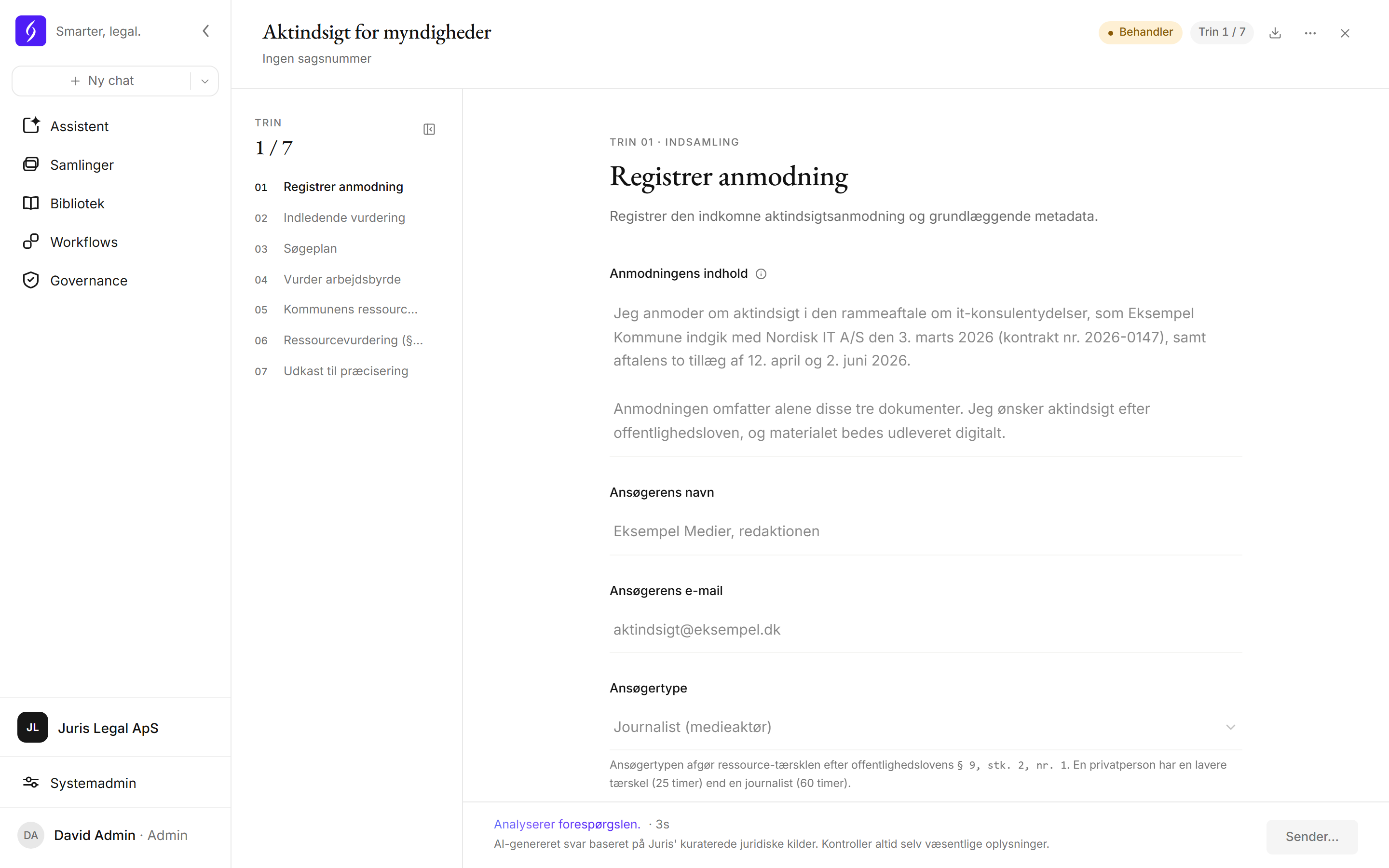 Juris vurderer mod reglerne